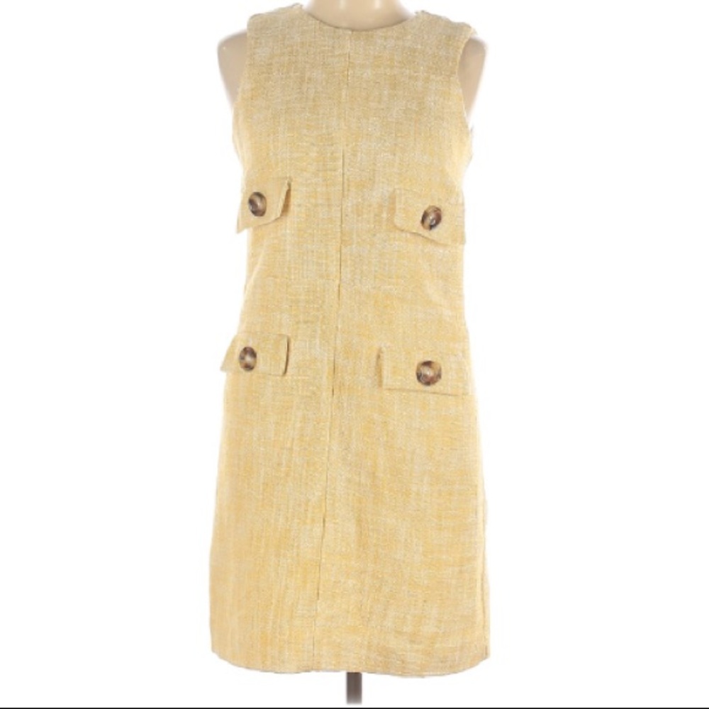 Michael kors tweed yellow dress